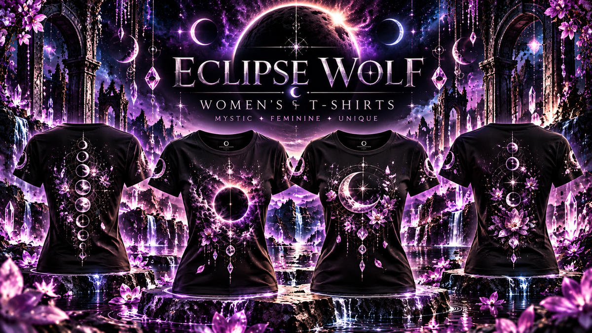 Eclipse Wolf – Women’s T-Shirts 🌙